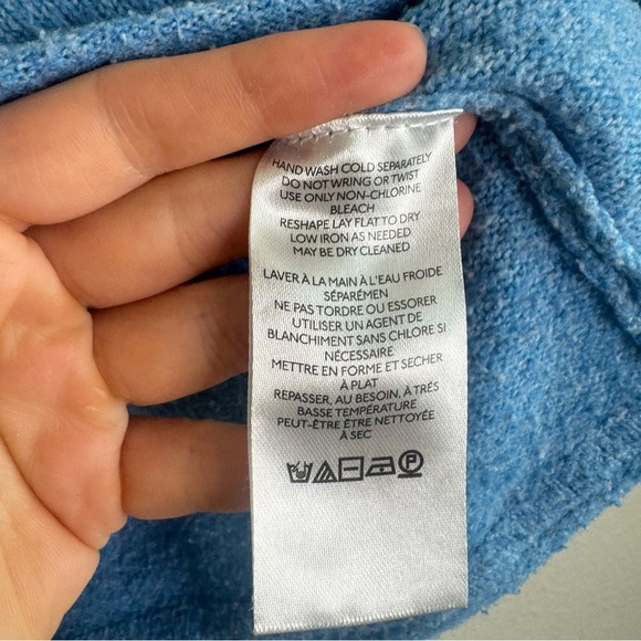 BDG Urban Outfitters Womens Medium Cropped Blue Long Sleeve Casual Sweater Boho - Picture 4 of 8